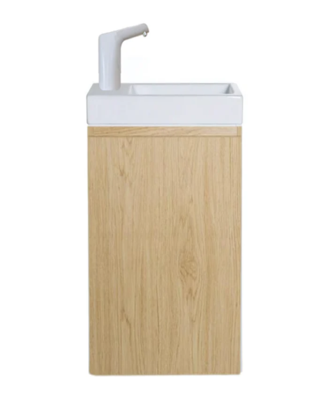 Montessori Children's Washbasin | Mobile, self-watering &amp; no construction required - WOOD EFFECT